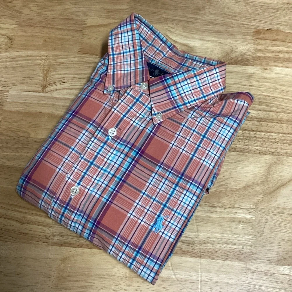 Polo Ralph Lauren Shirt Mens‎ Large Plaid Cotton Long Sleeve Button Pony